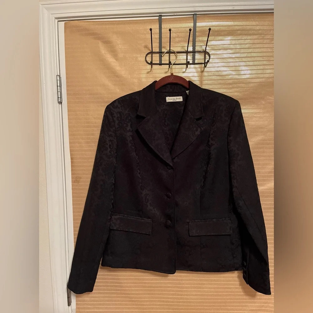 AMANDA SMITH~BROCADE~BLACK~BLAZER~14